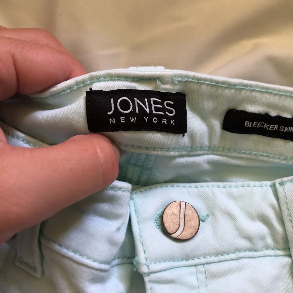 Turquoise denim pants